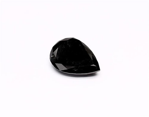 3.51 Carat Natural Black Pear Diamond GIA