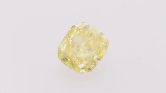 0.50 Carat Fancy Yellow Cushion Diamond VS2 GIA