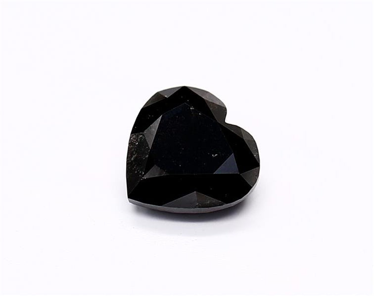 1.44 Carat Natural Black Heart Diamond GIA