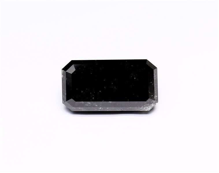4.44 Carat Natural Black Emerald Diamond GIA