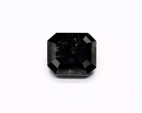 2.82 Carat Natural Black Emerald Diamond GIA