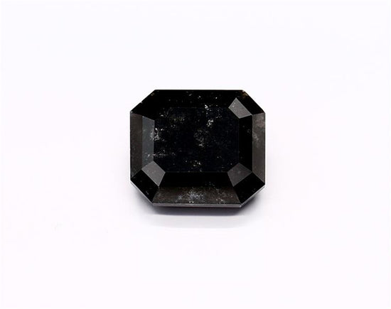 2.82 Carat Natural Black Emerald Diamond GIA