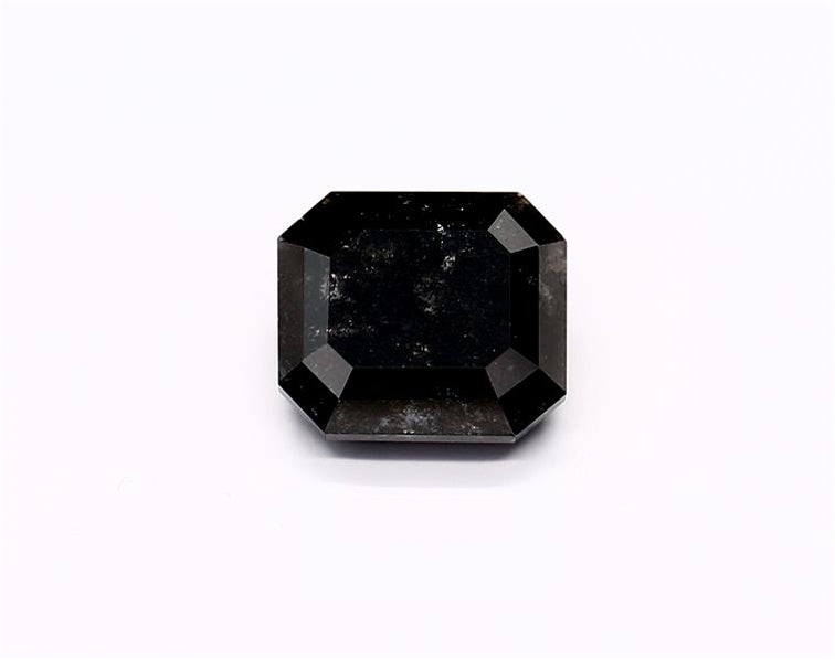 2.82 Carat Natural Black Emerald Diamond GIA