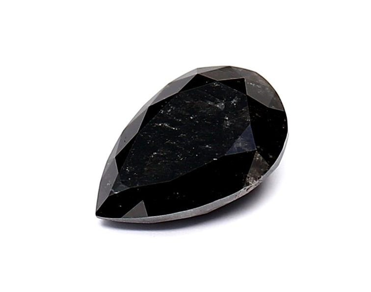 1.05 Carat Natural Black Pear Diamond GIA