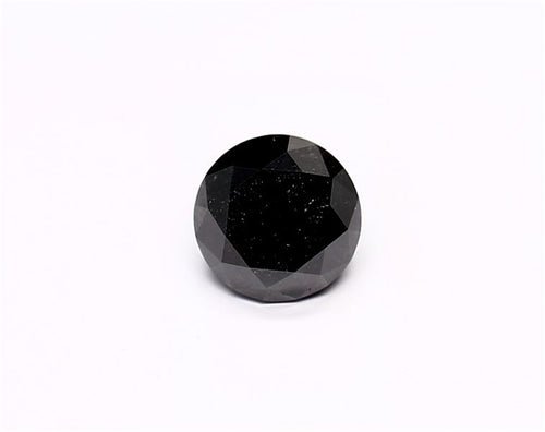 1.06 Carat Natural Black Round Diamond GIA