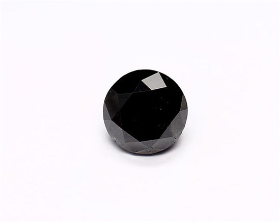 1.05 Carat Natural Black Round Diamond GIA