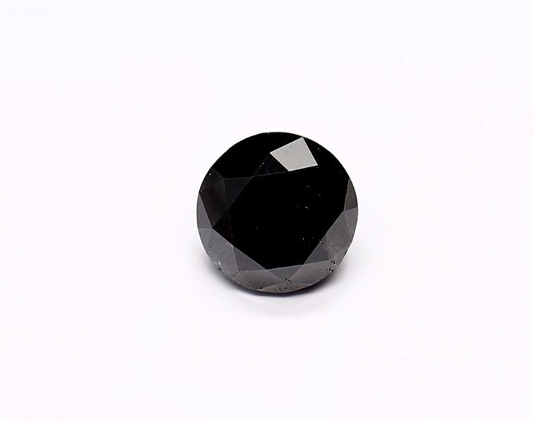 1.05 Carat Natural Black Round Diamond GIA