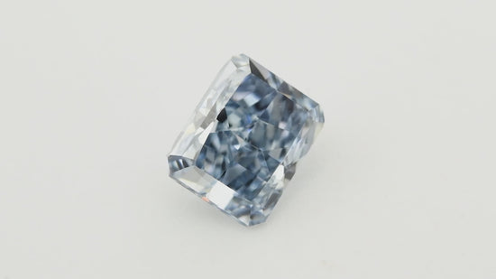 0.41 Carat Fancy Intense Blue Radiant Diamond VS2 GIA
