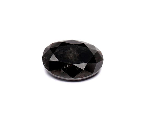 1.88 Carat Natural Black Oval Diamond GIA
