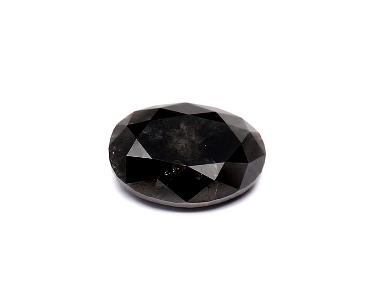 1.88 Carat Natural Black Oval Diamond GIA