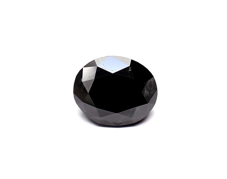 1.08 Carat Natural Black Oval Diamond GIA