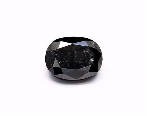 1.22 Carat Natural Black Oval Diamond GIA