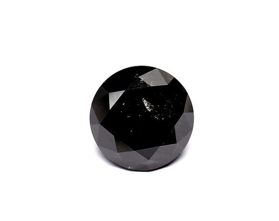 1.7 Carat Natural Black Round Diamond GIA