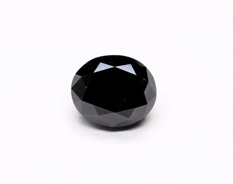 4.39 Carat Black Oval Diamond