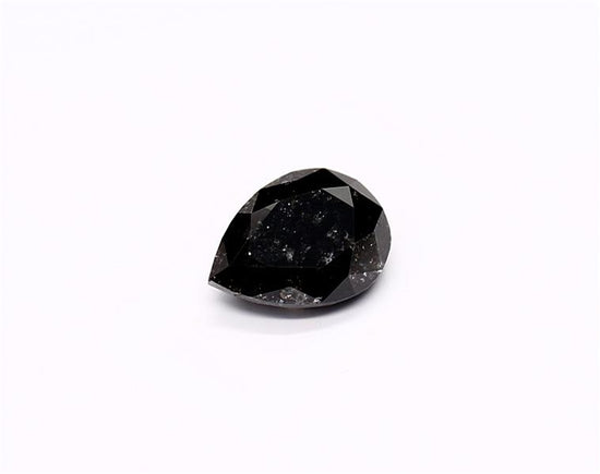 1.05 Carat Natural Black Pear Diamond GIA