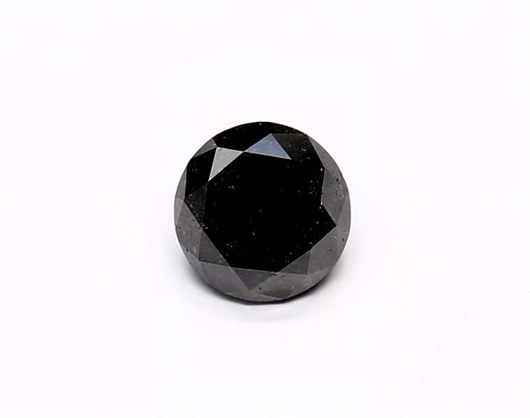 1.05 Carat Natural Black Round Diamond GIA