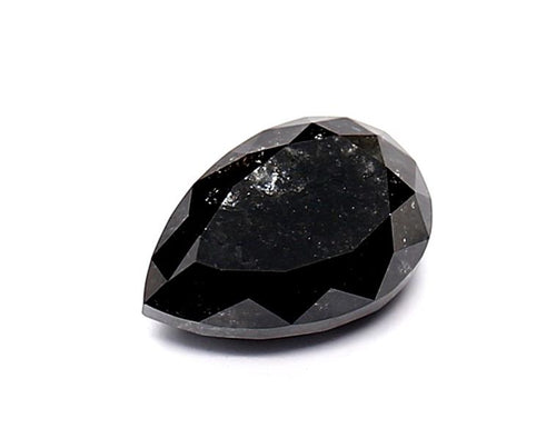 1.18 Carat Natural Black Pear Diamond GIA