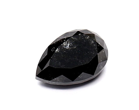 1.18 Carat Natural Black Pear Diamond GIA