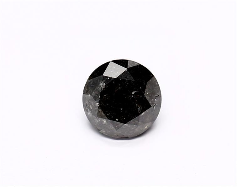 1.06 Carat Natural Black Round Diamond GIA