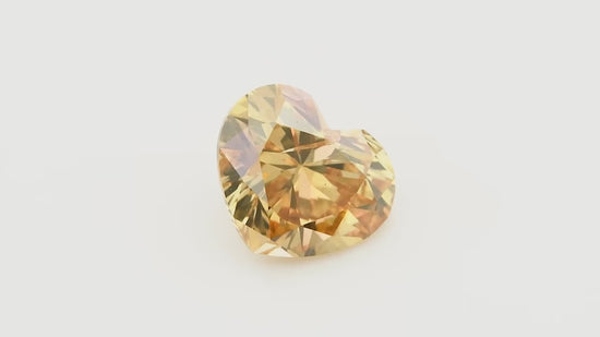 1.02 Carat Fancy Deep Brownish Yellowish Orange Heart Diamond (I1) GIA