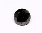 0.84 Carat Natural Black Round Diamond GIA