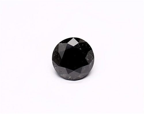 0.69 Carat Natural Black Round Diamond GIA