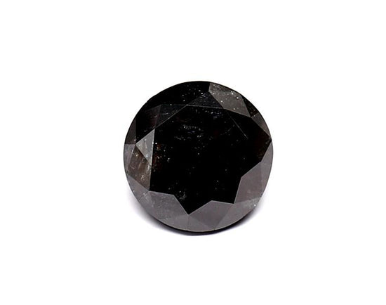 1.35 Carat Natural Black Round Diamond GIA