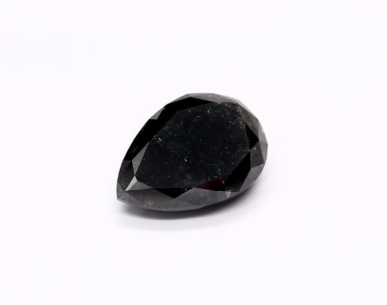 4.82 Carat Black Pear Diamond