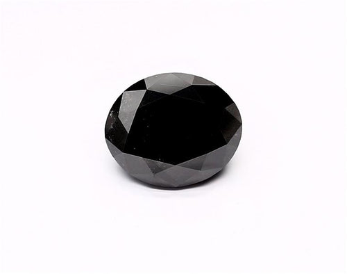 3.1 Carat Natural Black Oval Diamond GIA