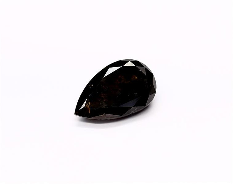 3.6 Carat Natural Black Pear Diamond GIA