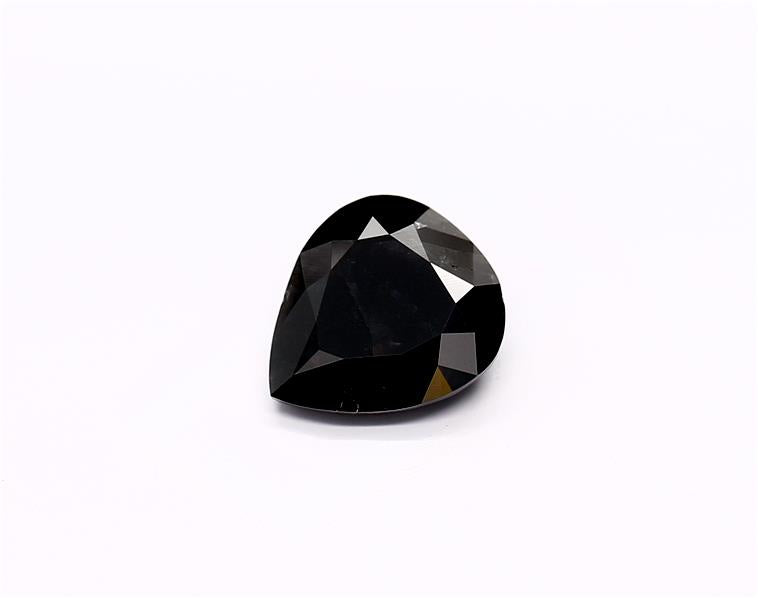 1.52 Carat Natural Black Pear Diamond GIA