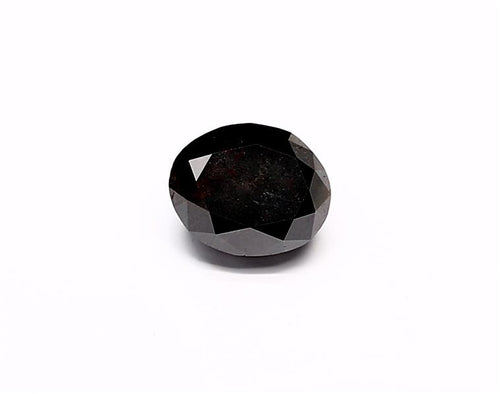 1.14 Carat Natural Black Oval Diamond GIA