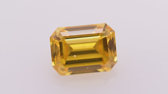 0.50 Carat Fancy Intense Orange Yellow Emerald Diamond SI2 GIA