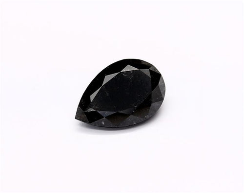 2.07 Carat Natural Black Pear Diamond GIA