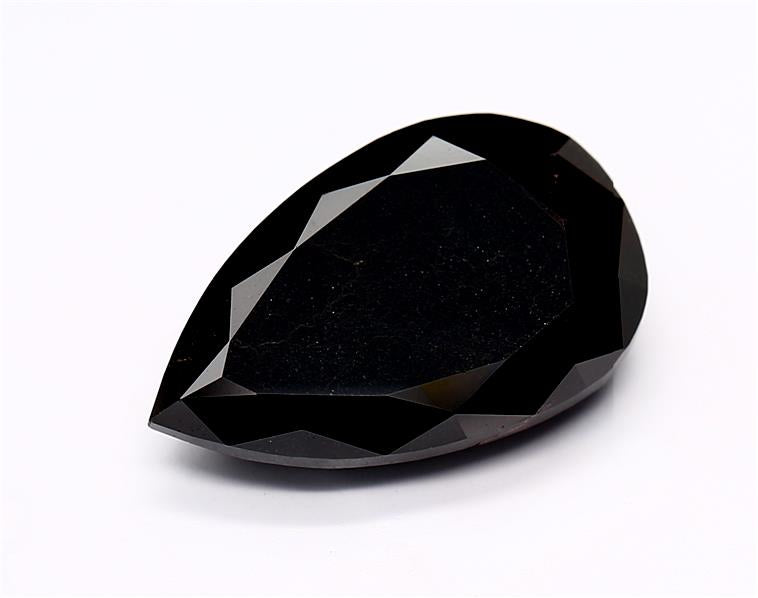 5.59 Carat Black Pear Diamond