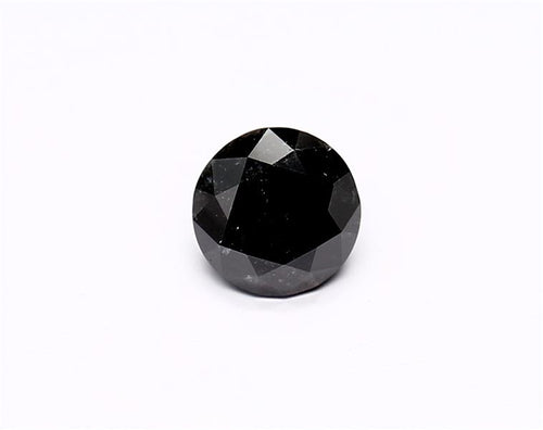 1.07 Carat Natural Black Round Diamond GIA