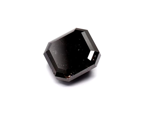 2.49 قيراط ألماسة طبيعية سوداء مربعة زمردية GIA