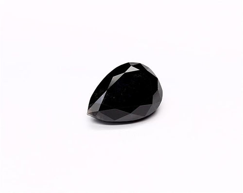 1.65 Carat Natural Black Pear Diamond GIA