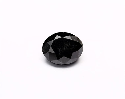 2.12 Carat Natural Black Oval Diamond GIA