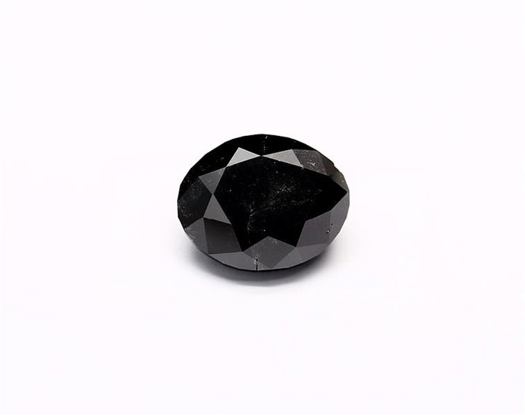 2.12 Carat Natural Black Oval Diamond GIA