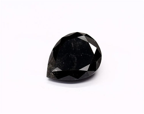 1.45 Carat Natural Black Pear Diamond GIA