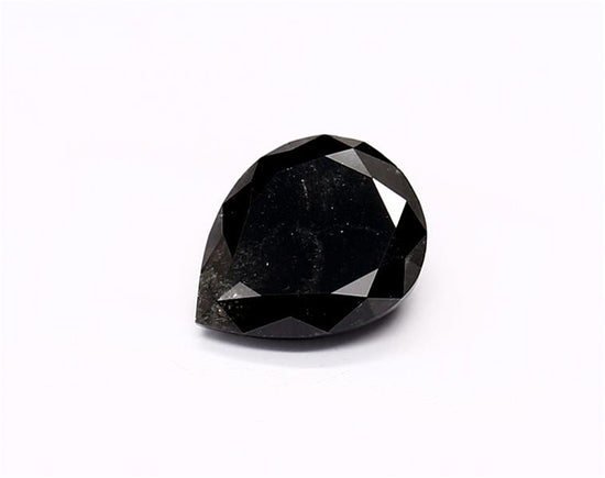1.45 Carat Natural Black Pear Diamond GIA