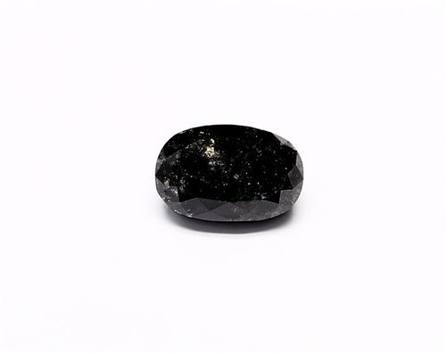 2.91 Carat Natural Black Oval Diamond GIA