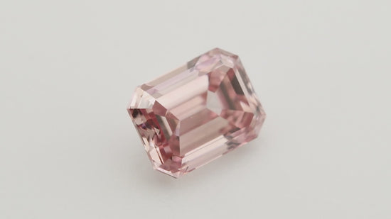 0.38 Carat Fancy Intense Orangy Pink Emerald Diamond VVS1 GIA