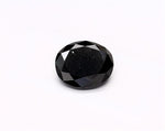 0.63 Carat Natural Black Oval Diamond GIA