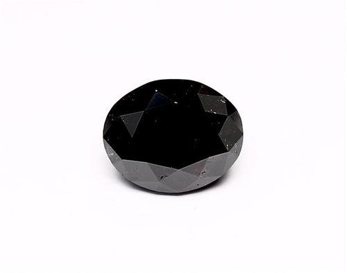 2.22 Carat Natural Black Oval Diamond GIA
