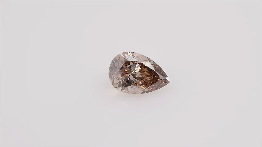 1.52 Carat Fancy Orange Brown Pear Diamond SI2 GIA | LEIBISH