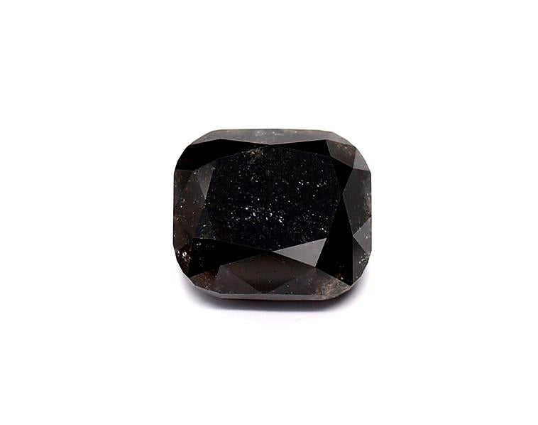 2.36 Carat Natural Black Cushion Diamond GIA