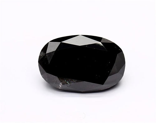 3.55 Carat Black Oval Diamond