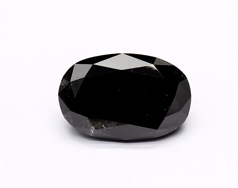 3.55 Carat Black Oval Diamond